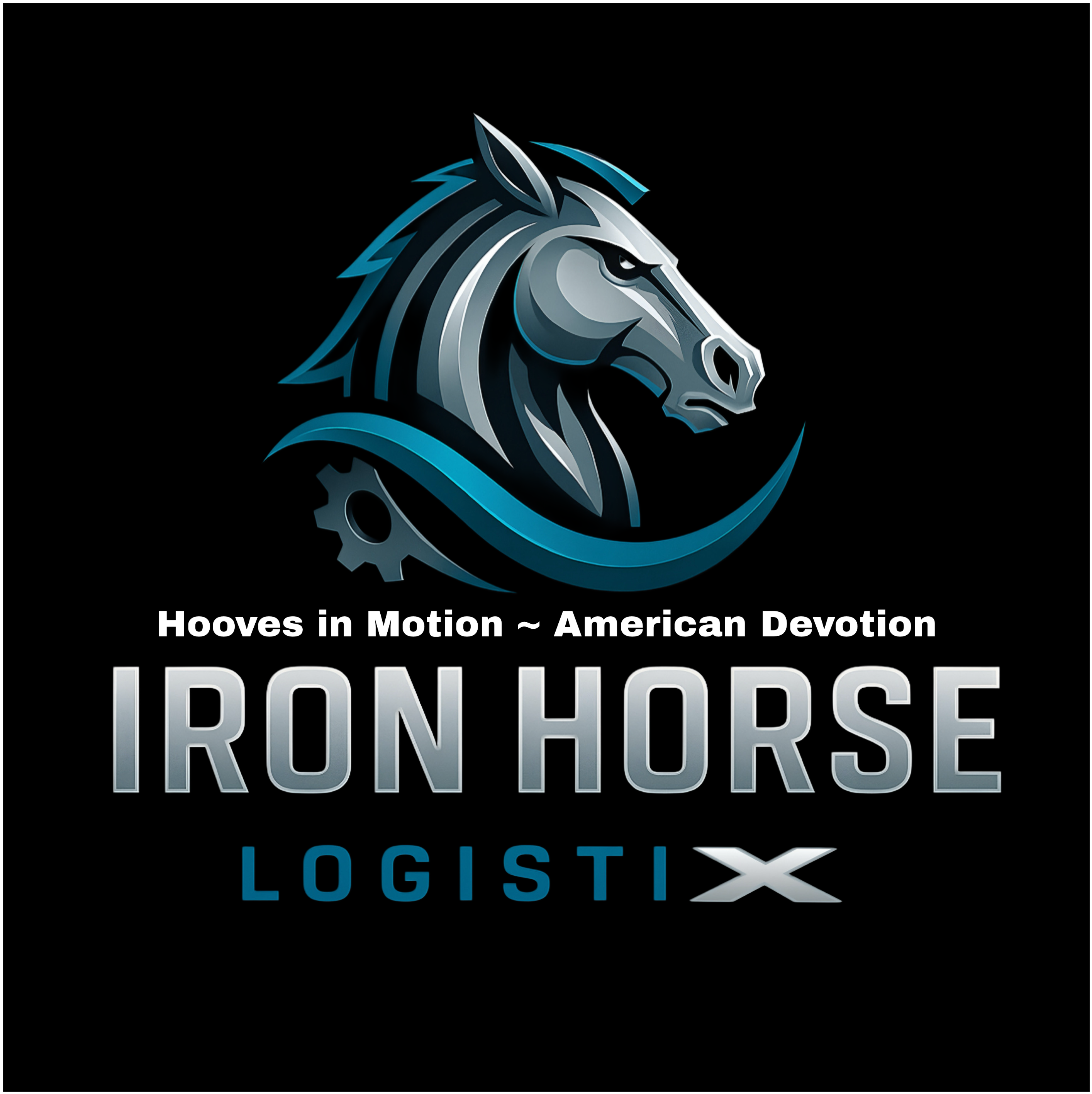 Iron Horse Logistix logo - Hooves in Motion American Devotion